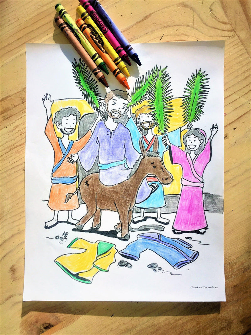 Palm Sunday Coloring Page