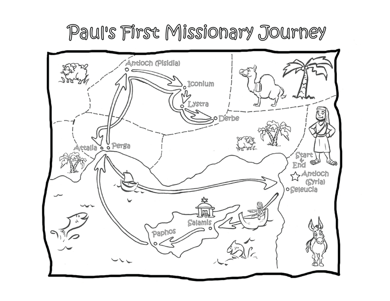 Paul's Missionary Journeys Coloring Pages - Children's Ministry Deals