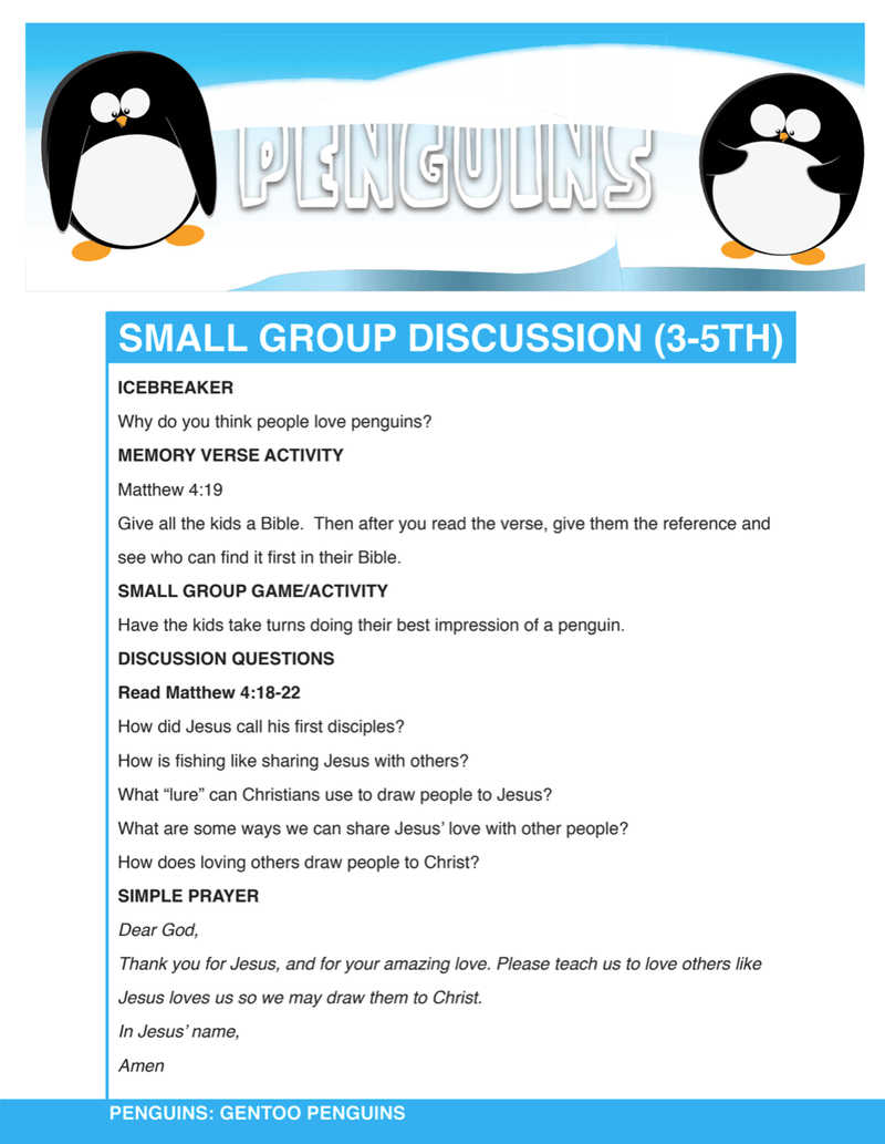 Load image into Gallery viewer, Penguins 4-Week Children&#39;s Ministry Curriculum - Children&#39;s Ministry Deals
