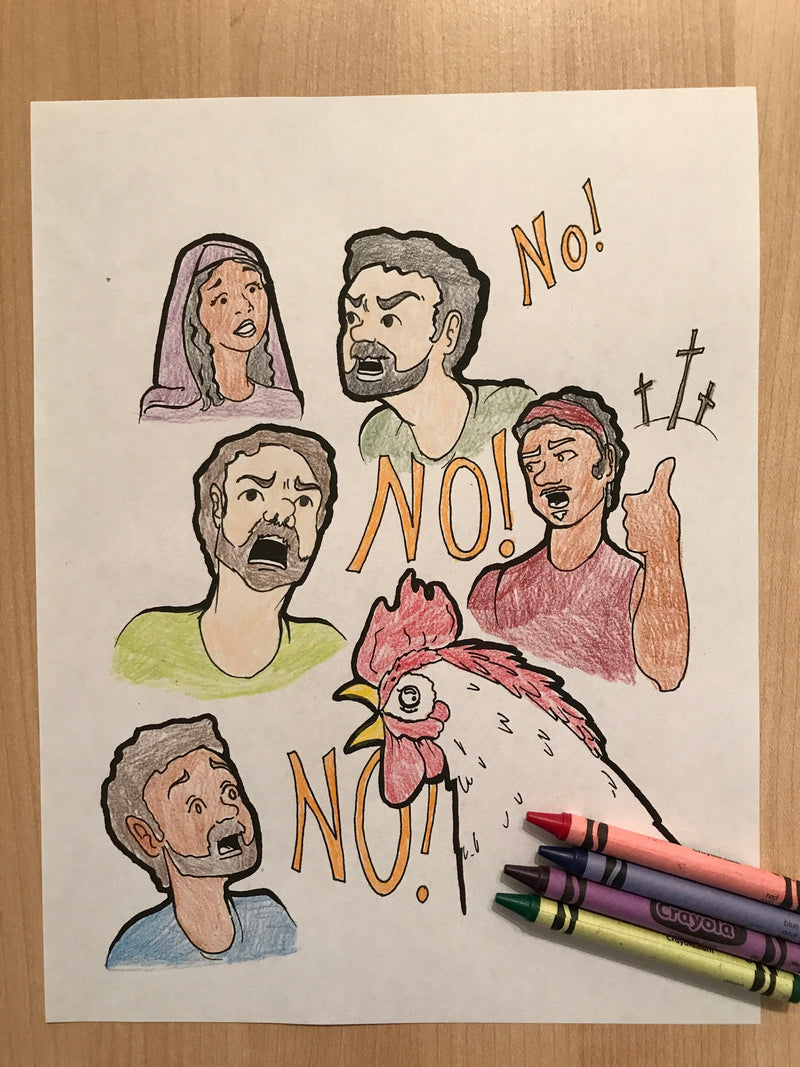 FREE Peter and the Rooster Coloring Page