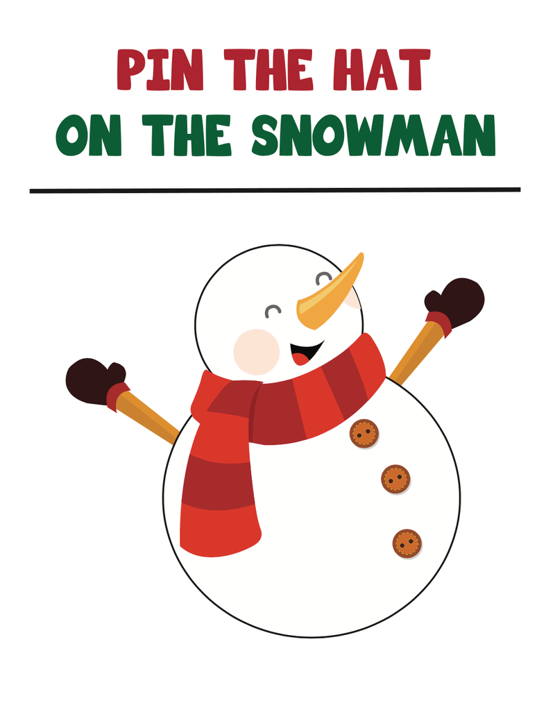 Pin The Hat On The Snowman Printable Game - Children's Ministry Deals