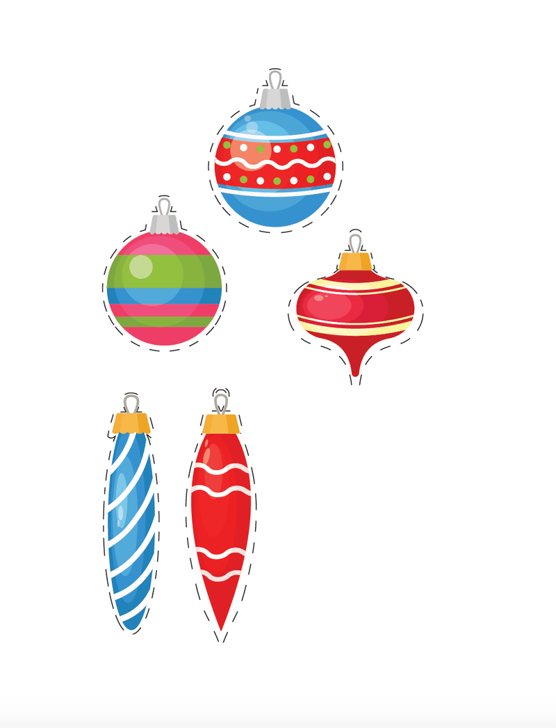 Pin The Ornament On The Tree Printable Game