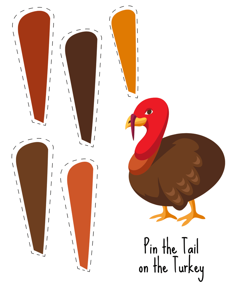Pin the Tail on the Turkey Printable Game - Children's Ministry Deals