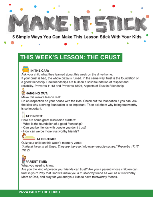 Pizza Party 4-Week Children's Ministry Curriculum - Children's Ministry Deals