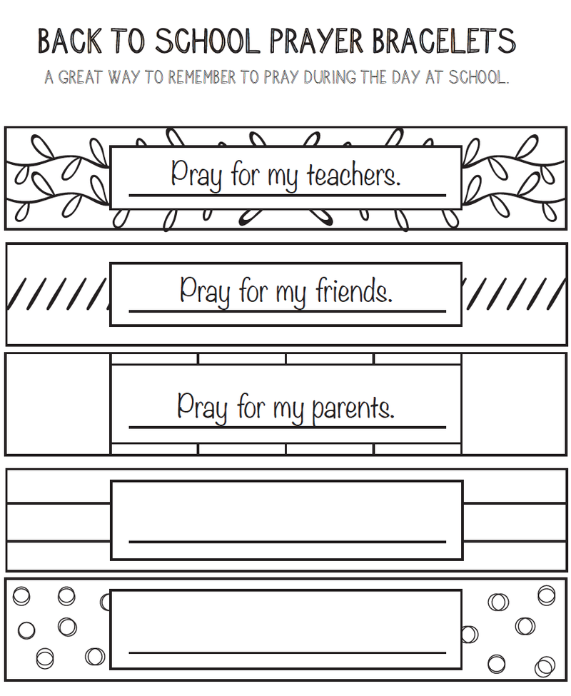 Prayer Bracelet Coloring Page - Children's Ministry Deals