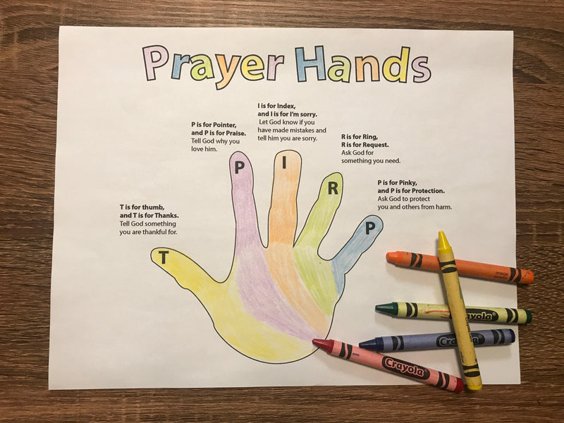 Load image into Gallery viewer, Prayer Hands Coloring Page
