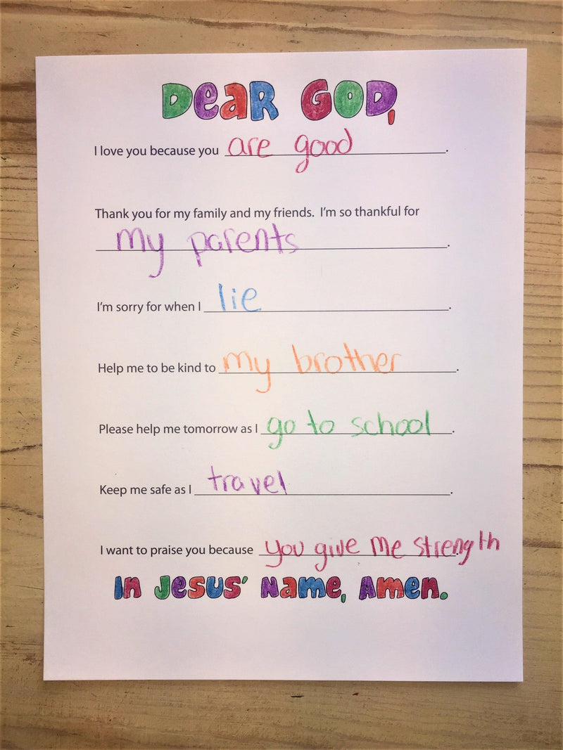 FREE Prayer Prompts for Kids