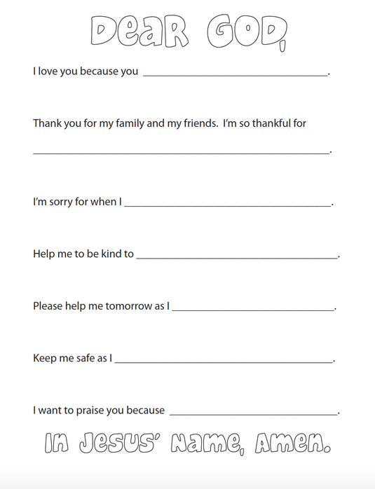 FREE Prayer Prompts For Kids
