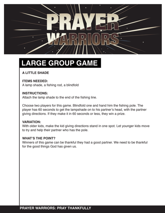 Prayer Warriors 4-Week Children's Ministry Curriculum - Children's Ministry Deals