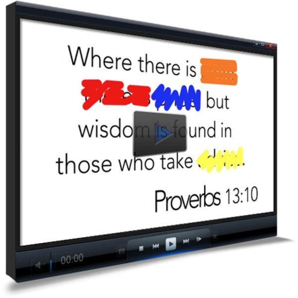 Proverbs 13:10 Memory Verse Video