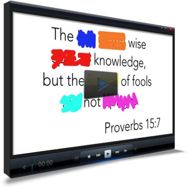 Proverbs 15:7 Memory Verse Video