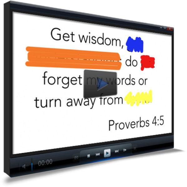 Proverbs 4:5 Memory Verse Video