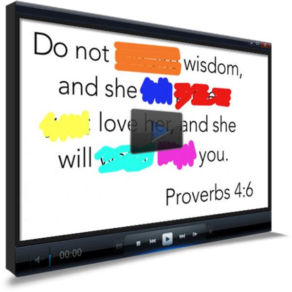 Proverbs 4:6 Memory Verse Video