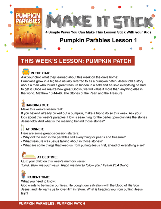 Pumpkin Parables 4-Week Children’s Ministry Curriculum - Children's Ministry Deals
