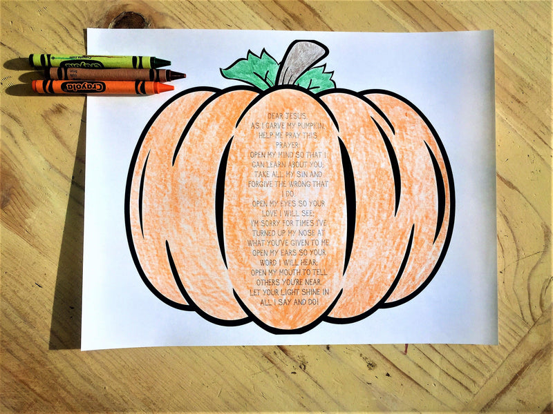 Load image into Gallery viewer, FREE Pumpkin Prayer Prompt Coloring Page
