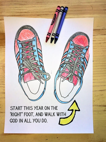 FREE Right Foot Coloring Page