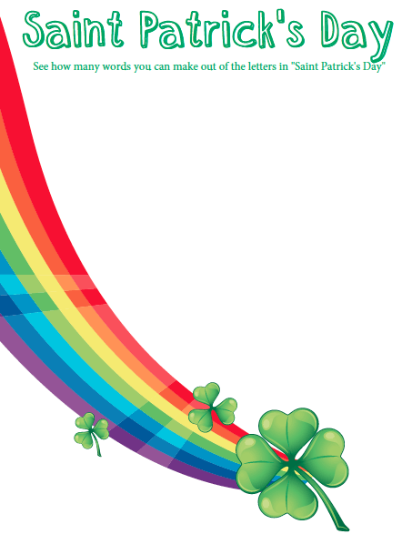 FREE Saint Patrick's Day Word Jumble