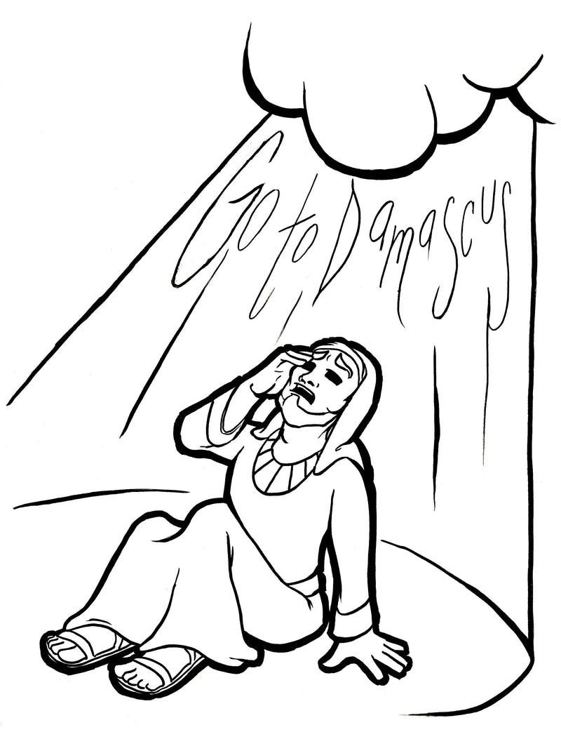 Saul's Conversion Coloring Page