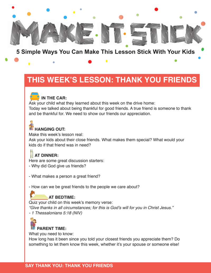 Say Thank You 4-Week Children's Ministry Curriculum - Children's Ministry Deals