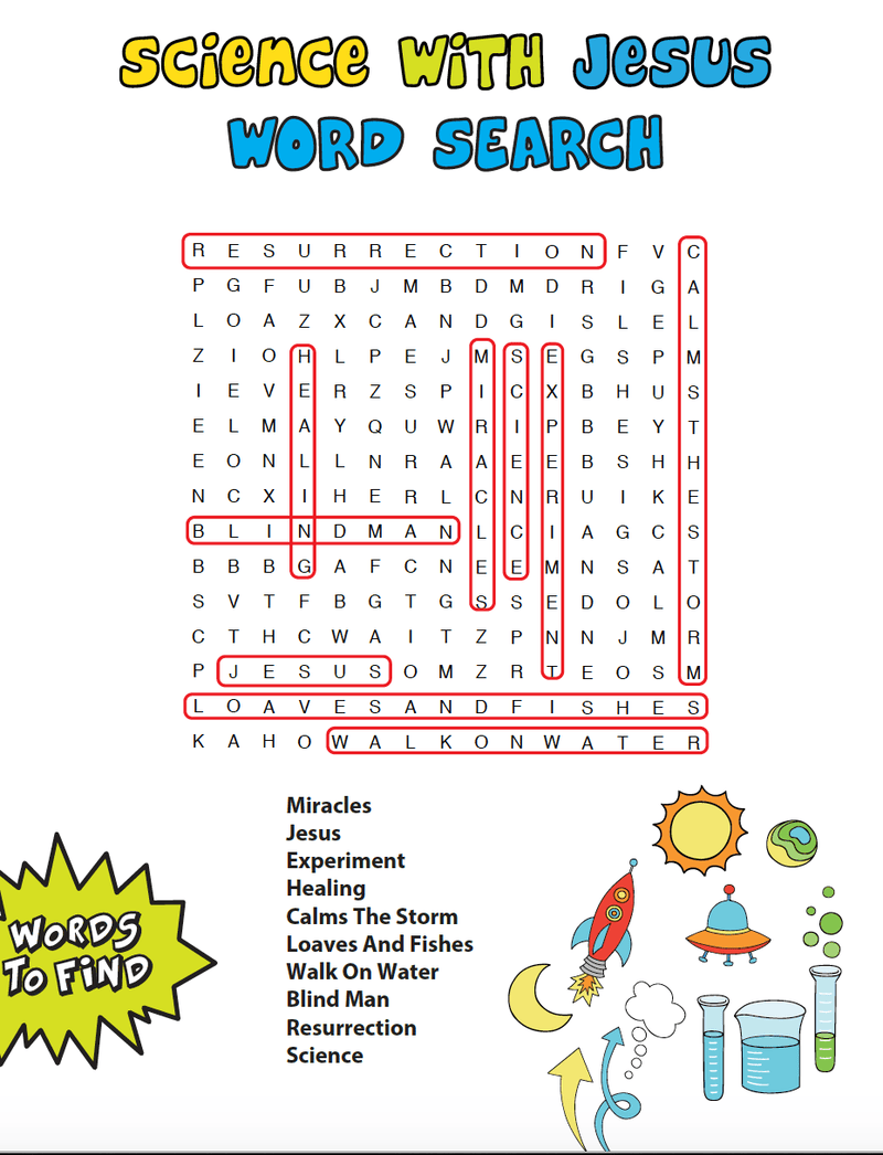 Load image into Gallery viewer, Science With Jesus Word Search
