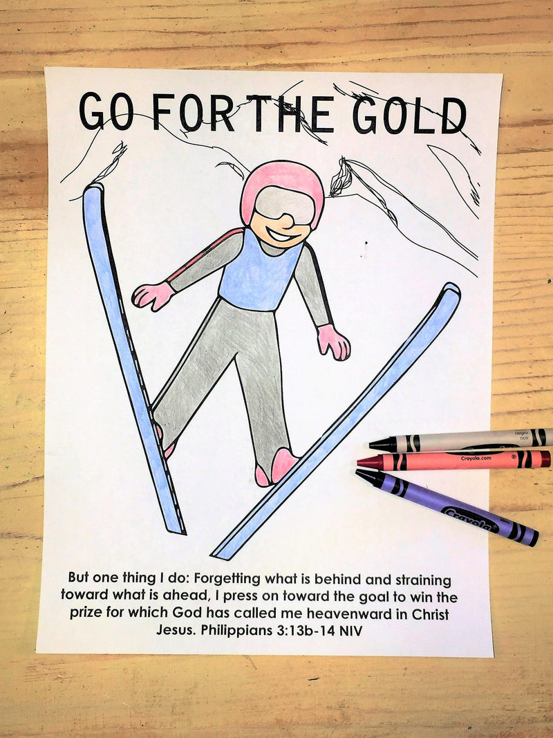 FREE Ski Jump Coloring Page