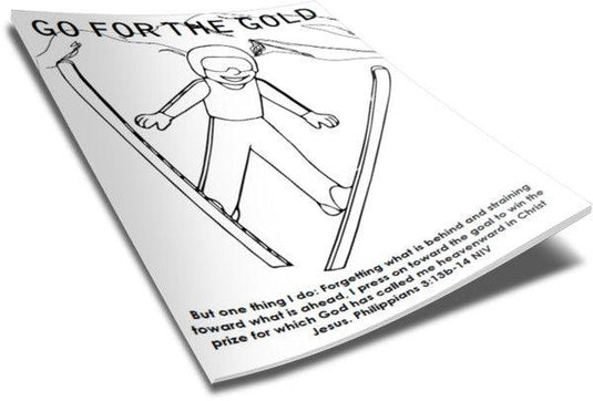 FREE Ski Jump Coloring Page