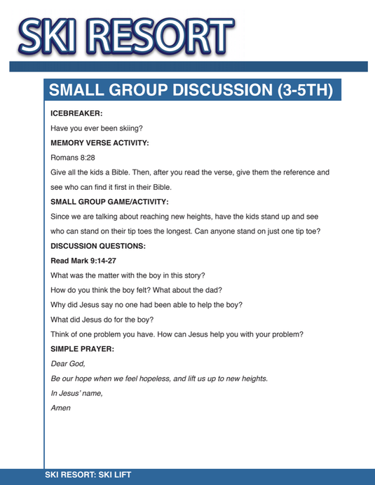 Ski Resort 4-Week Children's Ministry Curriculum - Children's Ministry Deals