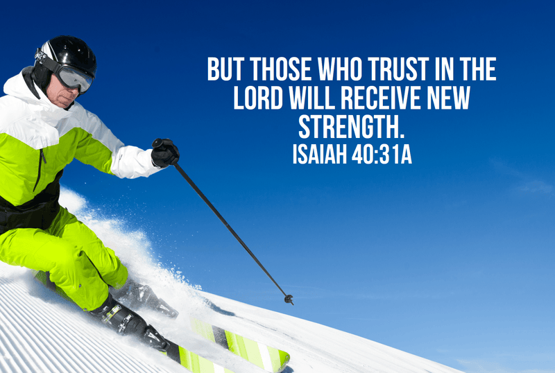 Skiing Bible Verse Poster