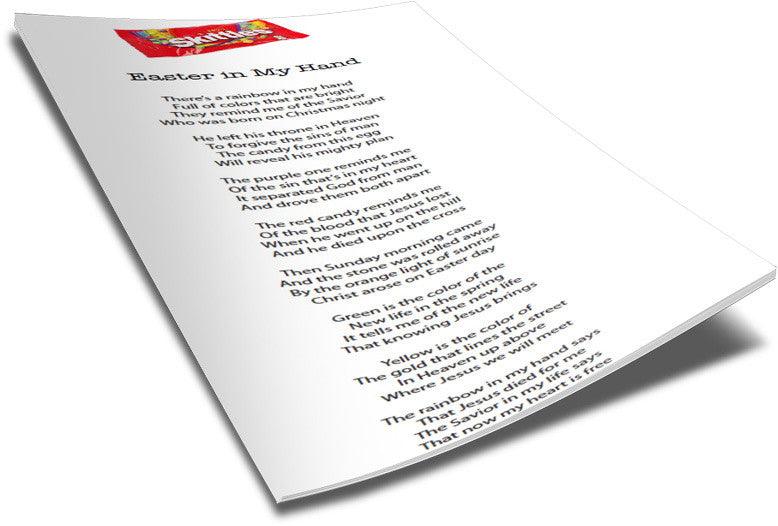 FREE Skittles Easter Poem for Kids