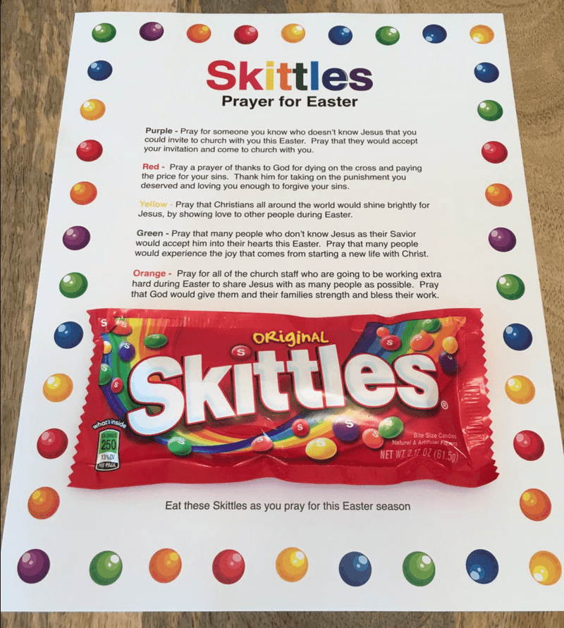 Skittles Easter Prayer