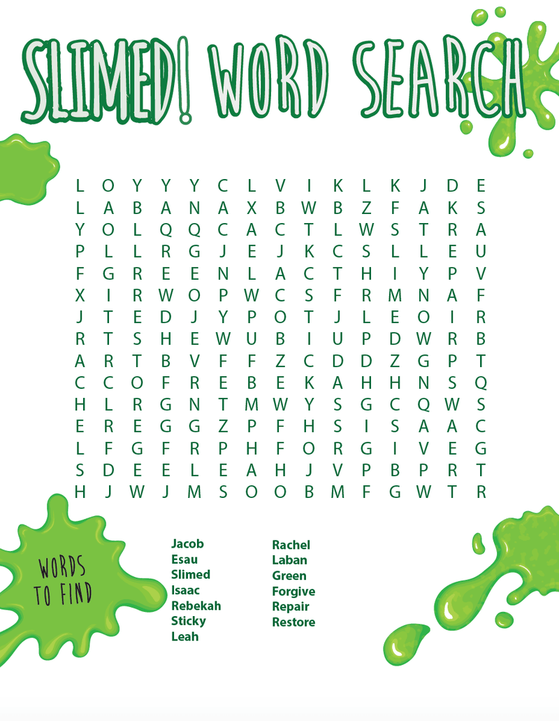 Slime Bible Word Search - Children's Ministry Deals