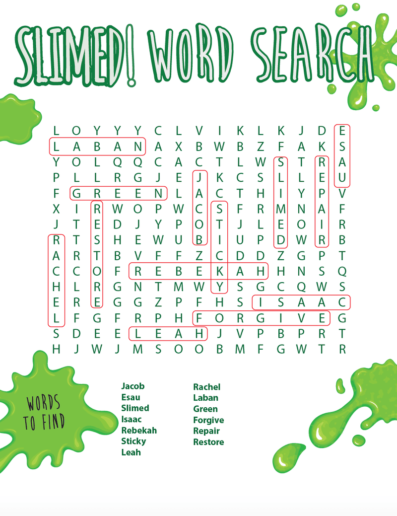 Slime Bible Word Search - Children's Ministry Deals
