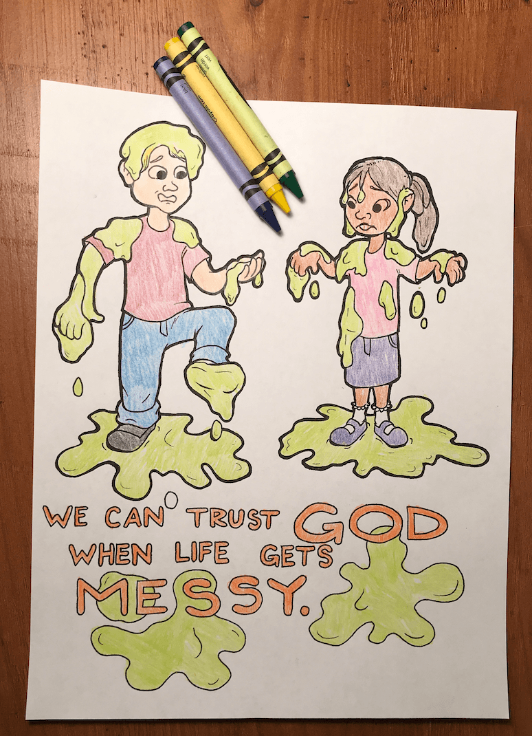 Slime Kids Coloring Page