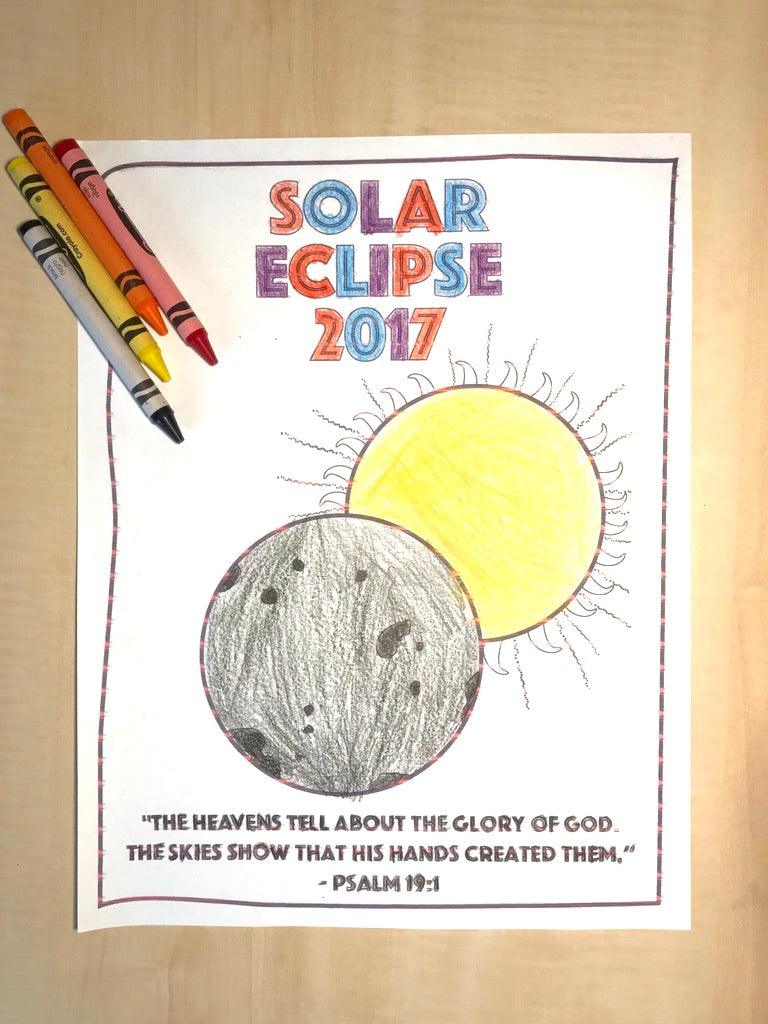 FREE Solar Eclipse Coloring Page