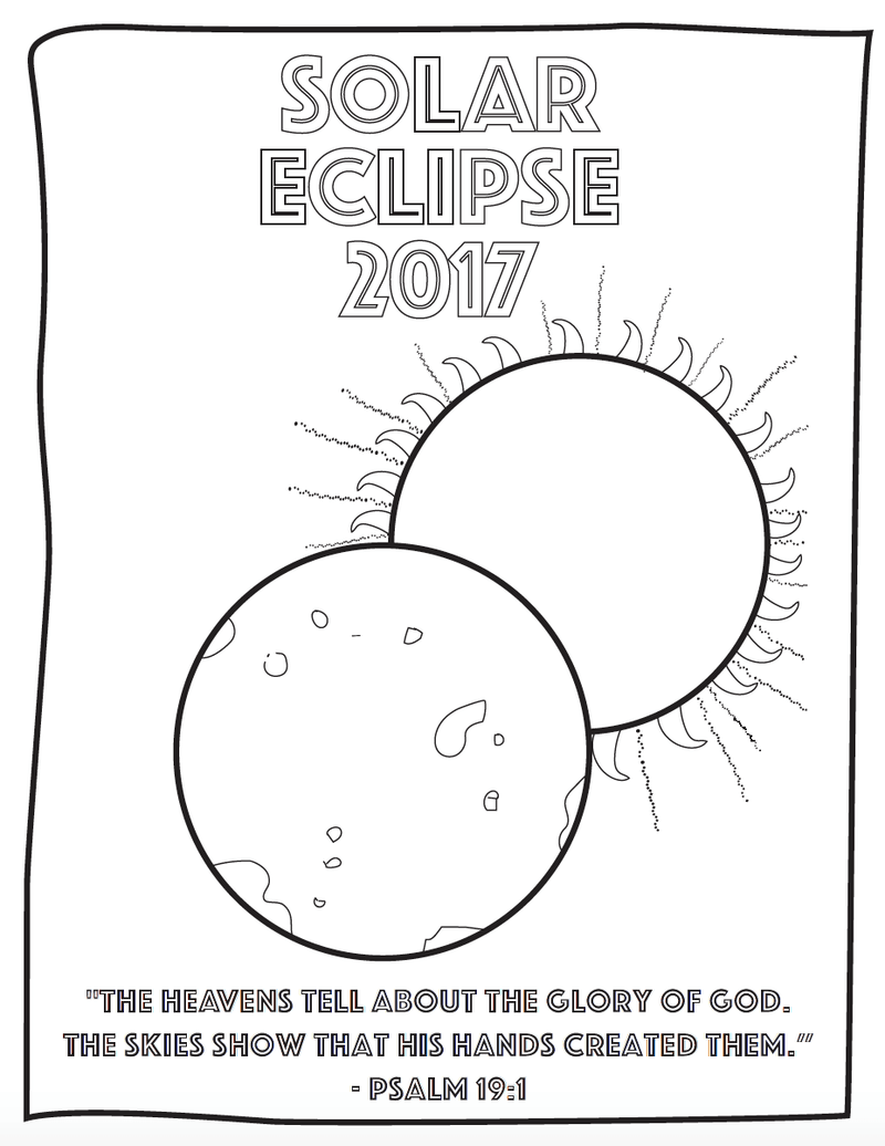 Eclipse Coloring Page for Kids