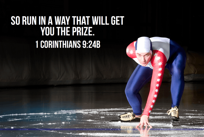 Speed Skater Bible Verse Poster