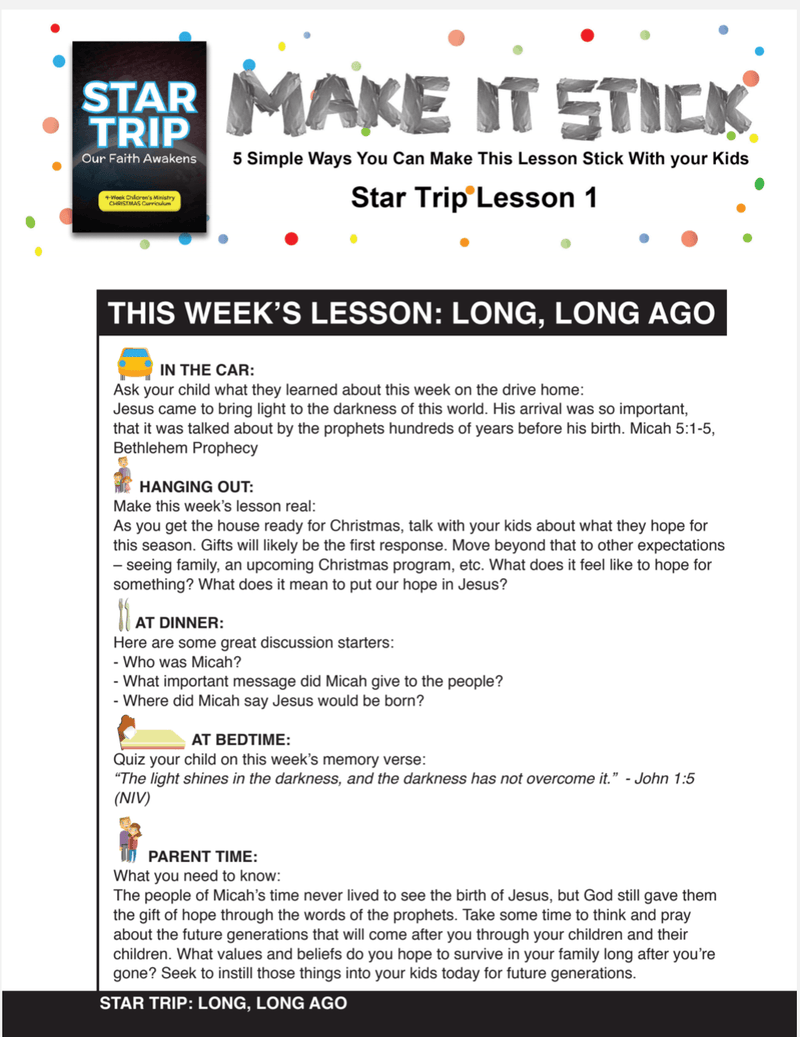 Load image into Gallery viewer, Star Trip 4-Week CHRISTMAS Children&#39;s Ministry Curriculum - Children&#39;s Ministry Deals
