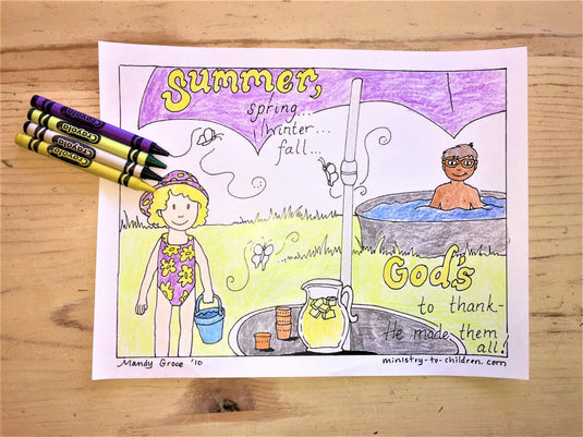 FREE Summer Coloring Page