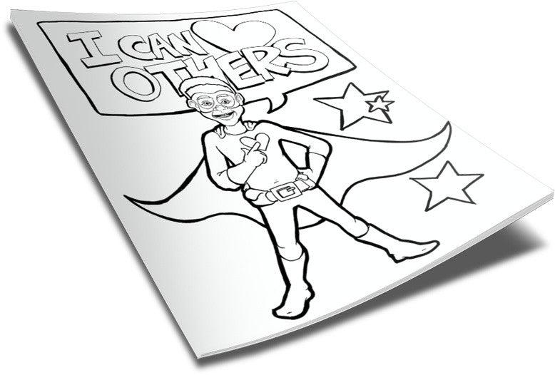 FREE Superhero Boy Coloring Page