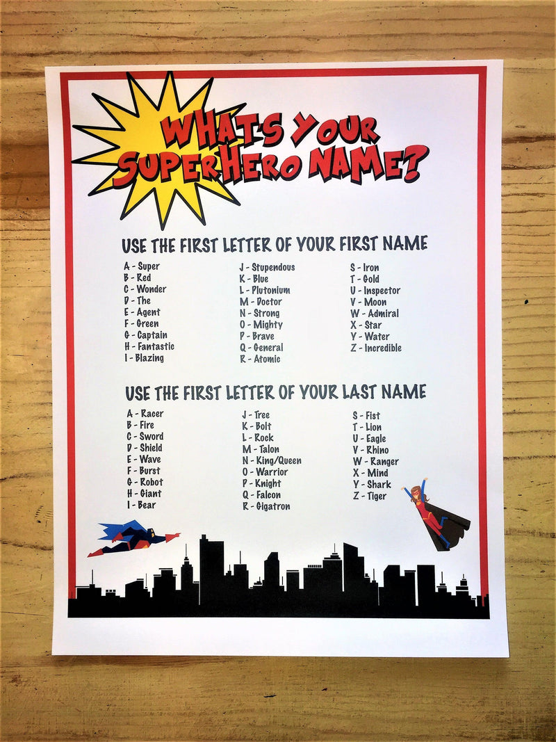 FREE Superhero Name Generator 