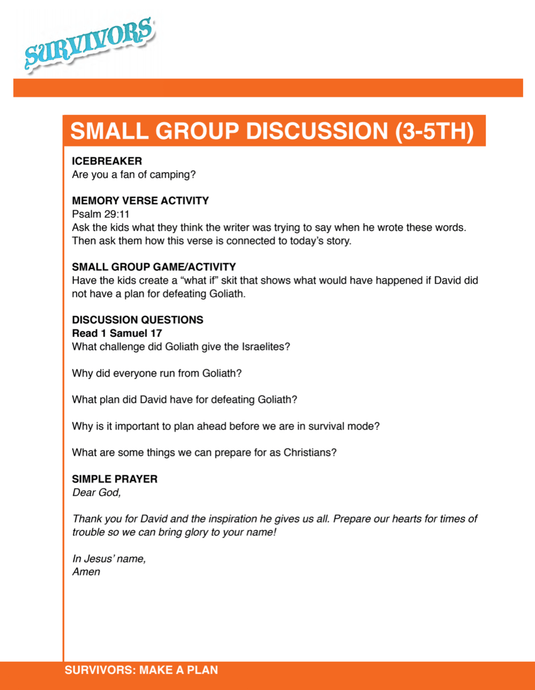 Survivors 8-Week Children's Ministry Curriculum - Children's Ministry Deals