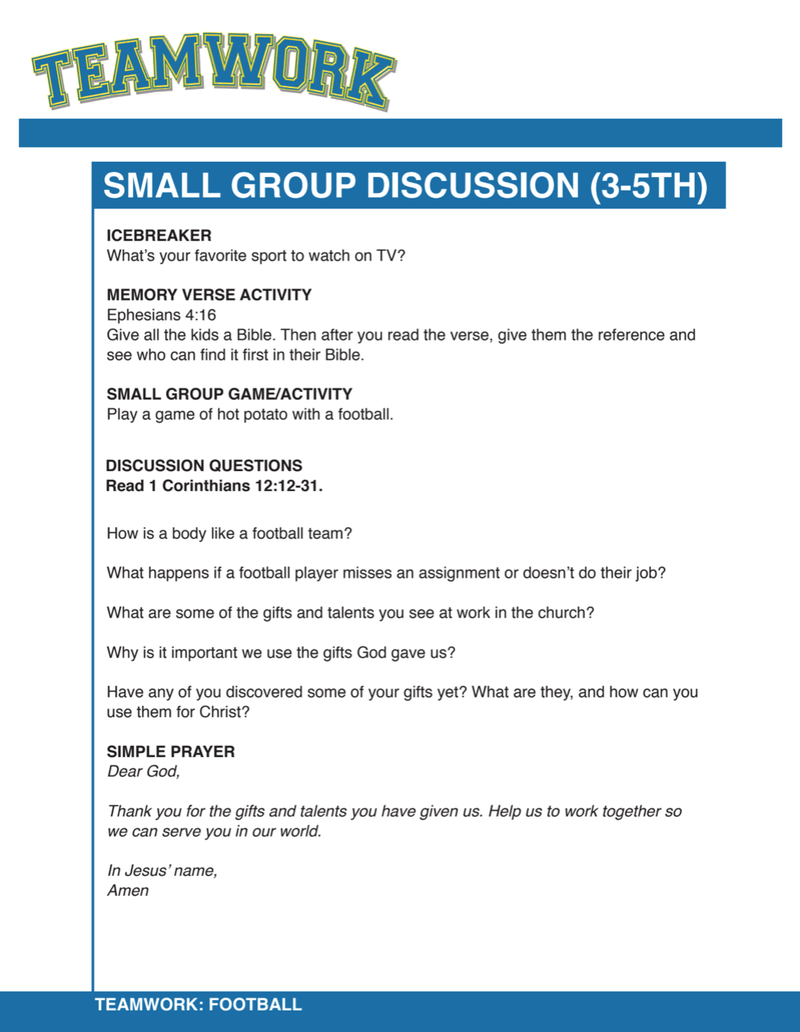 Teamwork 4-Week Children's Ministry Curriculum - Children's Ministry Deals
