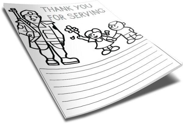 Load image into Gallery viewer, FREE Thank You Soldier Color Page
