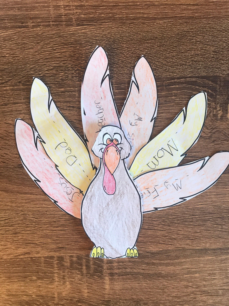 Thankful Turkey Coloring Page