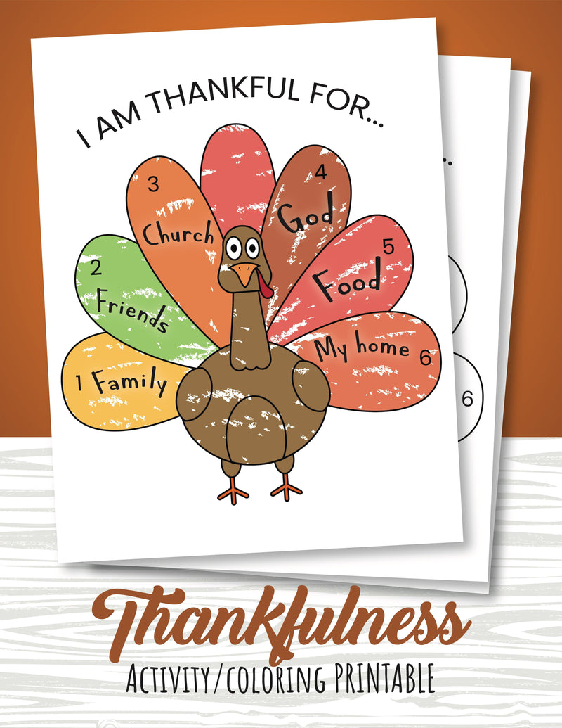 Thankfulness Turkey Coloring Page - Children's Ministry Deals