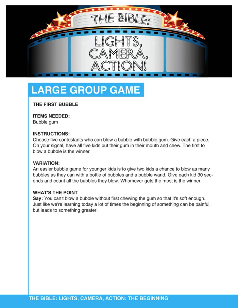 Load image into Gallery viewer, The Bible: Lights, Camera, Action! 8-Week Children&#39;s Ministry Curriculum - Children&#39;s Ministry Deals
