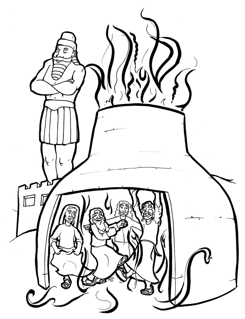 Load image into Gallery viewer, The Fiery Furnace Coloring Page
