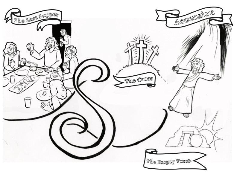 Load image into Gallery viewer, The Life Of Jesus Timeline Coloring Pages - Children&#39;s Ministry Deals
