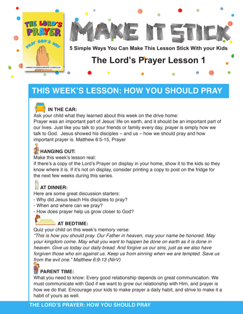 The Lord's Prayer 6-Week Children’s Ministry Curriculum - Children's Ministry Deals