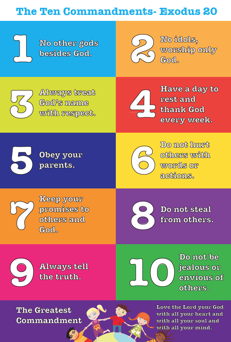 Teach The Ten Commandments To Kids FREE Printable Teach The Ten Commandments To Kids FREE Printable